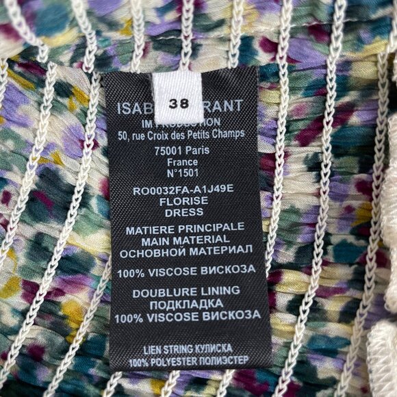 Isabel Marant Étoile Florise Smocked Floral Mini Dress – Green Multi - Picture 11 of 16